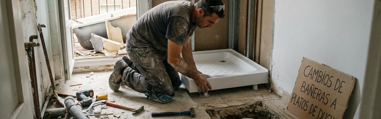 Cambios de bañeras a platos de ducha en Zalla